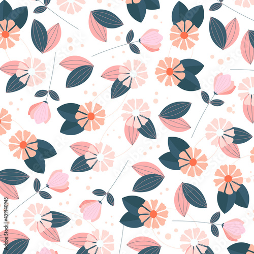 Abstract flower pattern background.  Vector illustration. Abstract background.