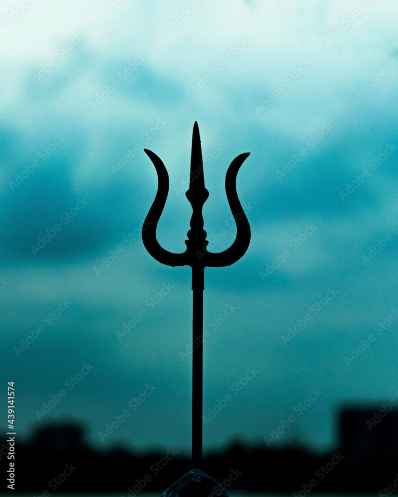 Iconic TRISHUL of the god Mahadev Shiva Stock Photo | Adobe Stock