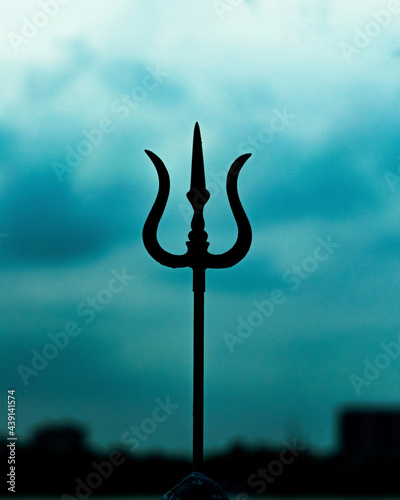 Iconic TRISHUL of the god Mahadev Shiva photo