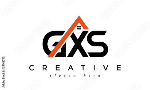 GXS letters real estate construction logo vector photo