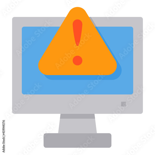 Warning flat icon