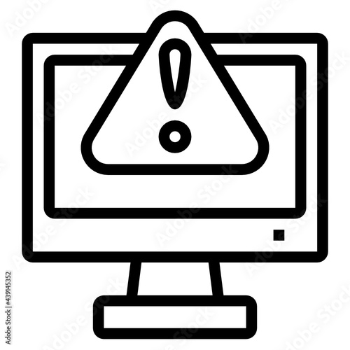 Warning line icon