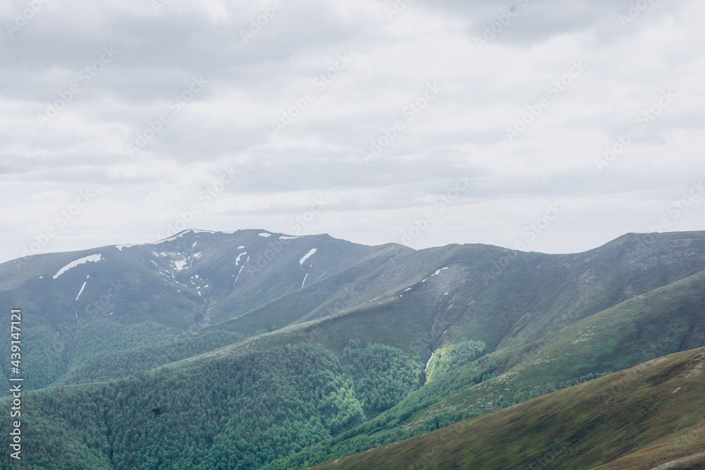 Mountains landscape in ukrainian Carpathians