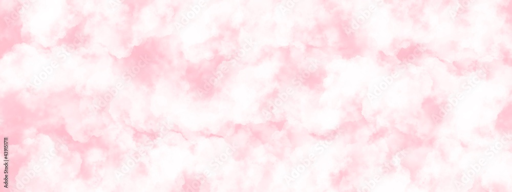 pink sky with abstract fluffy cloud  background