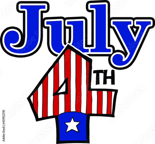 patriotic July 4th design | red white and blue