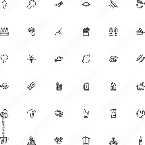icon vector icon set such as: porcini, squeeze, neck, handle, box, margarine, grid, takeout, sale, mayonnaise, mentha, eating, multicolored, snack, juicy, straw, elegance, colored, beaker, eco, take
