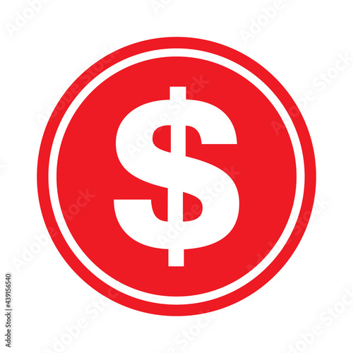 Dollar money symbol, business cash icon, save currency bank sign, vector illustration isolated background