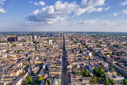 City of Lodz, Poland- city panorama. 