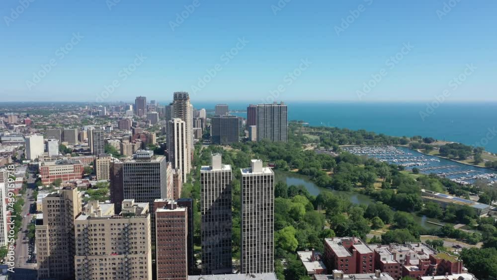 Chicago - Lincoln Park in Summer - Aerial Chicago - Lincoln Park in Summer - Aerial