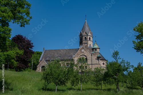 The Church of the Redeemer in Mirbach on a sunny day