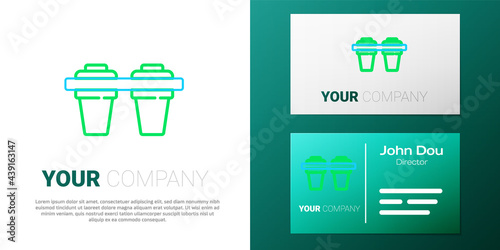 Line Water filter icon isolated on white background. System for filtration of water. Reverse osmosis system. Colorful outline concept. Vector