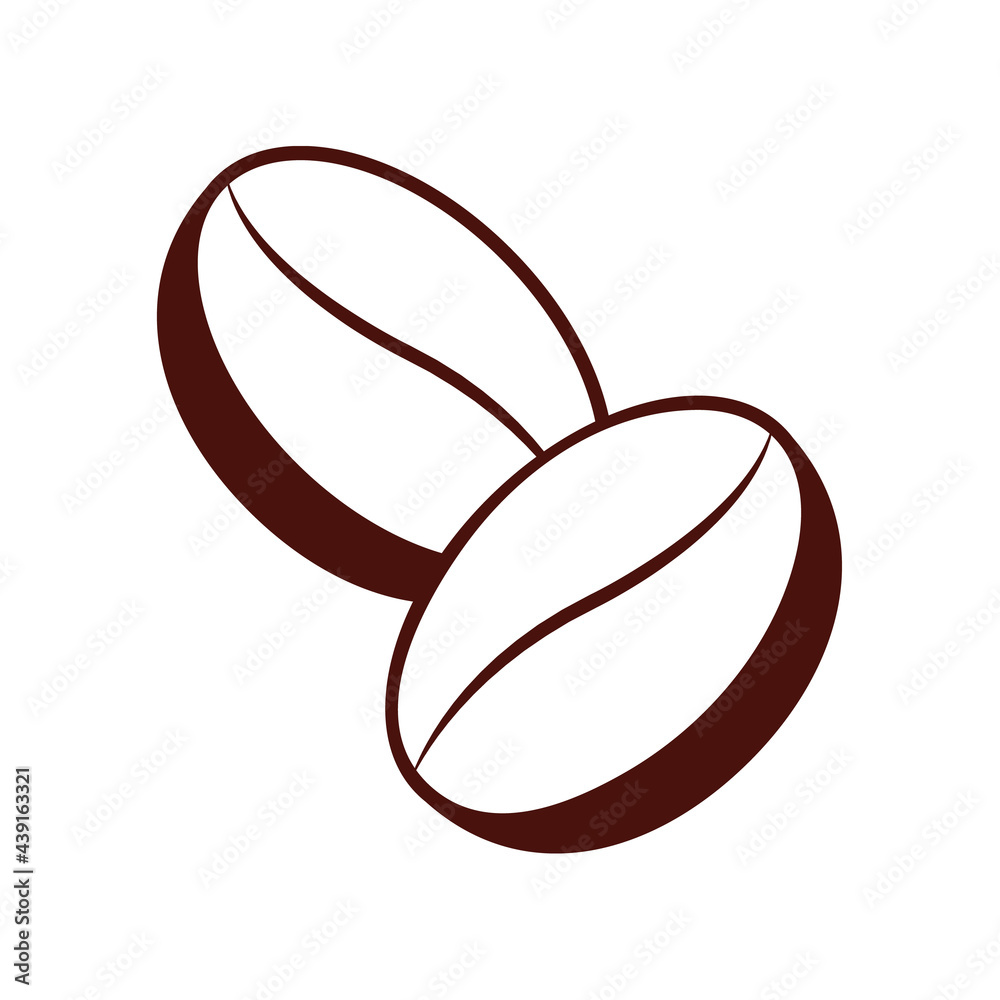 Isolated coffe beans on white background Isolated coffe beans on white background