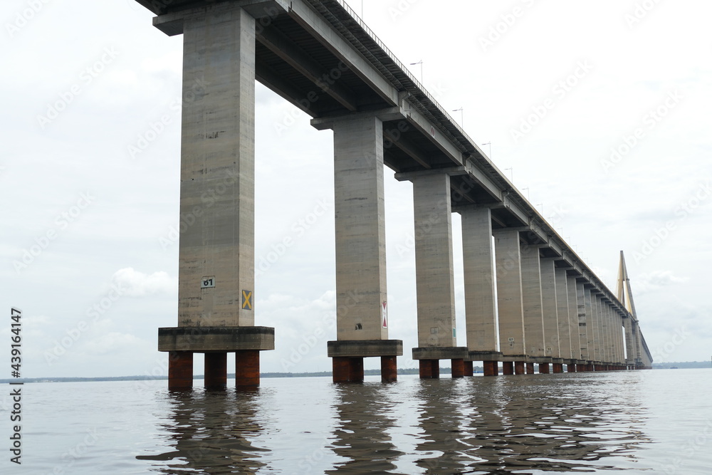 The bridge Rio Negro connects the city of Manaus with Iranduba. Amazonas, Brazil. The bridge Rio Negro connects the city of Manaus with Iranduba. Amazonas, Brazil.