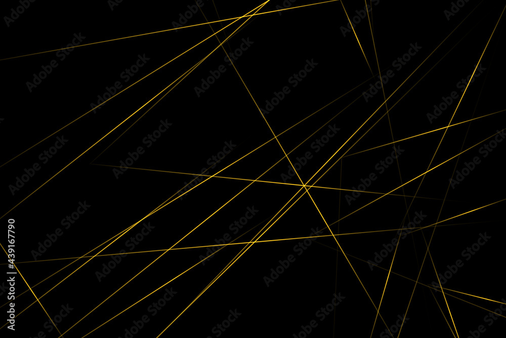 Fototapeta premium Abstract black with gold lines, triangles background modern design. Vector illustration EPS 10.