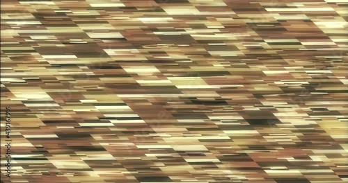 Animated digital rotating multicoloured racing rectangles background shades of sepia.