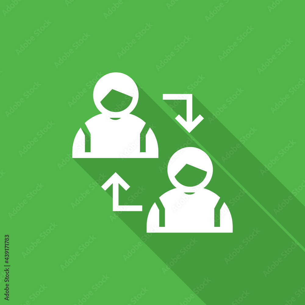 Football or Soccer Player Substitution Vector icon in Solid Long Shadow Style. Substitution of players in and out during the match. Vector illustration icons can be used for apps, websites, or logo. Football or Soccer Player Substitution Vector icon in Solid Long Shadow Style. Substitution of players in and out during the match. Vector illustration icons can be used for apps, websites, or logo.