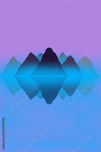 mountain landscape illustration