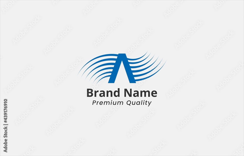 Letter A Wind Air Ventilation Logo Vector Template Letter A Wind Air Ventilation Logo Vector Template