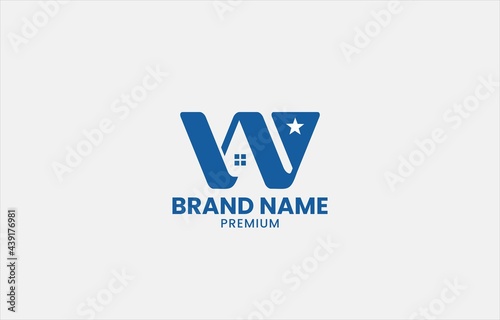 Letter W House Property Real Estate Logo Vector Template