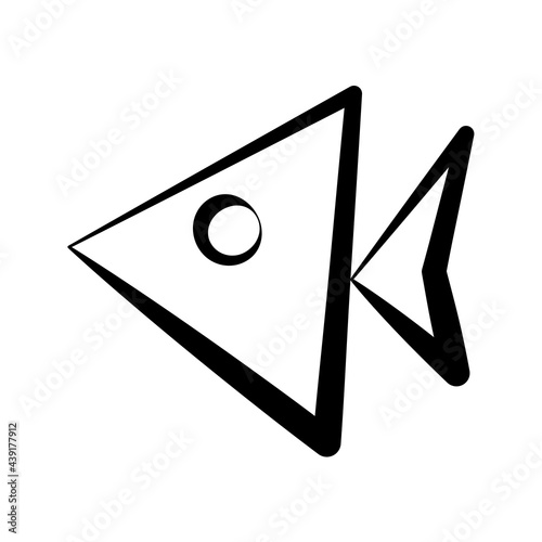 minimal fish icon. line concept icon. for logo,icon and symbol