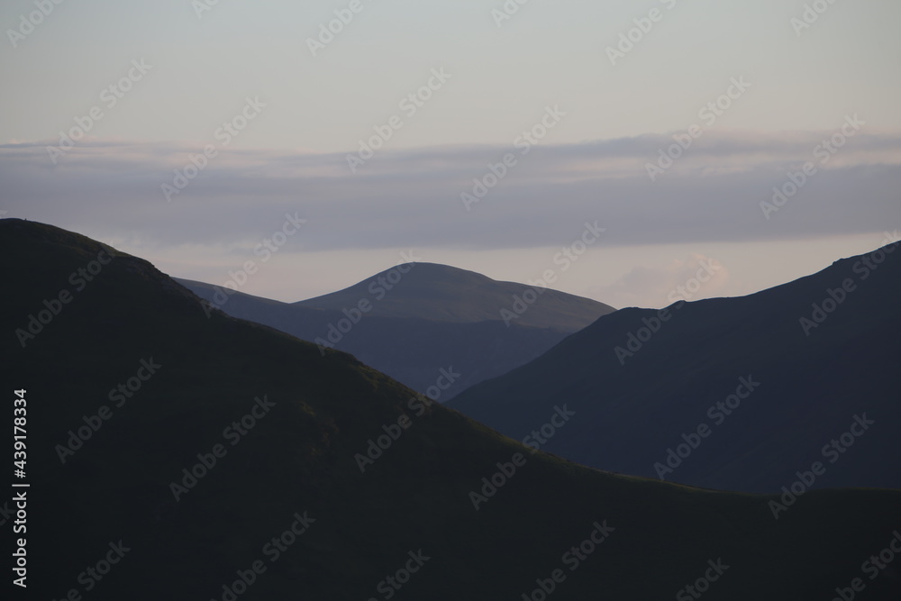 Lake district fells and mouuntains