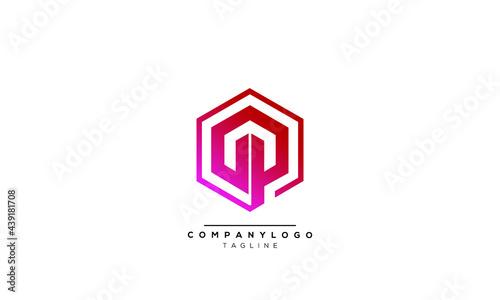 GP initials monogram letter text alphabet logo design