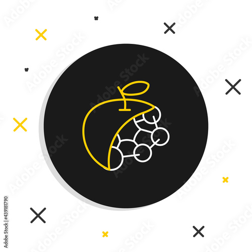 Line Biological structure icon isolated on white background. Genetically modified organism and food. Colorful outline concept. Vector