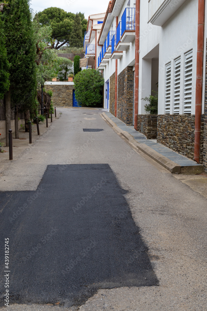 Repair on the road asphalt