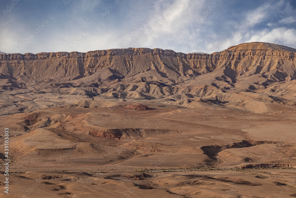 Fototapeta premium Ramon Crater is an erosion crater in the Negev Desert. It is one of five craters in the Negev. At the edge of the crater is the city of Mitspe Ramon.