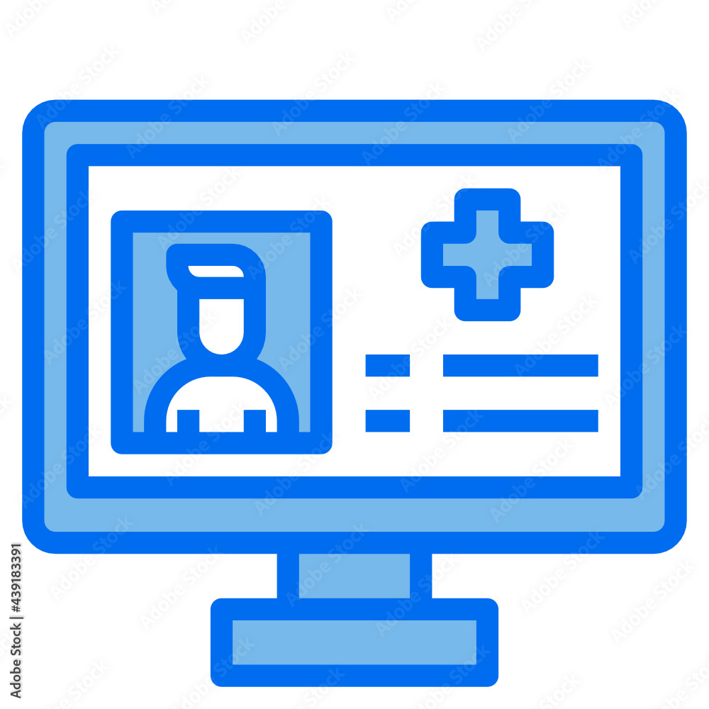 computer blue line icon computer blue line icon