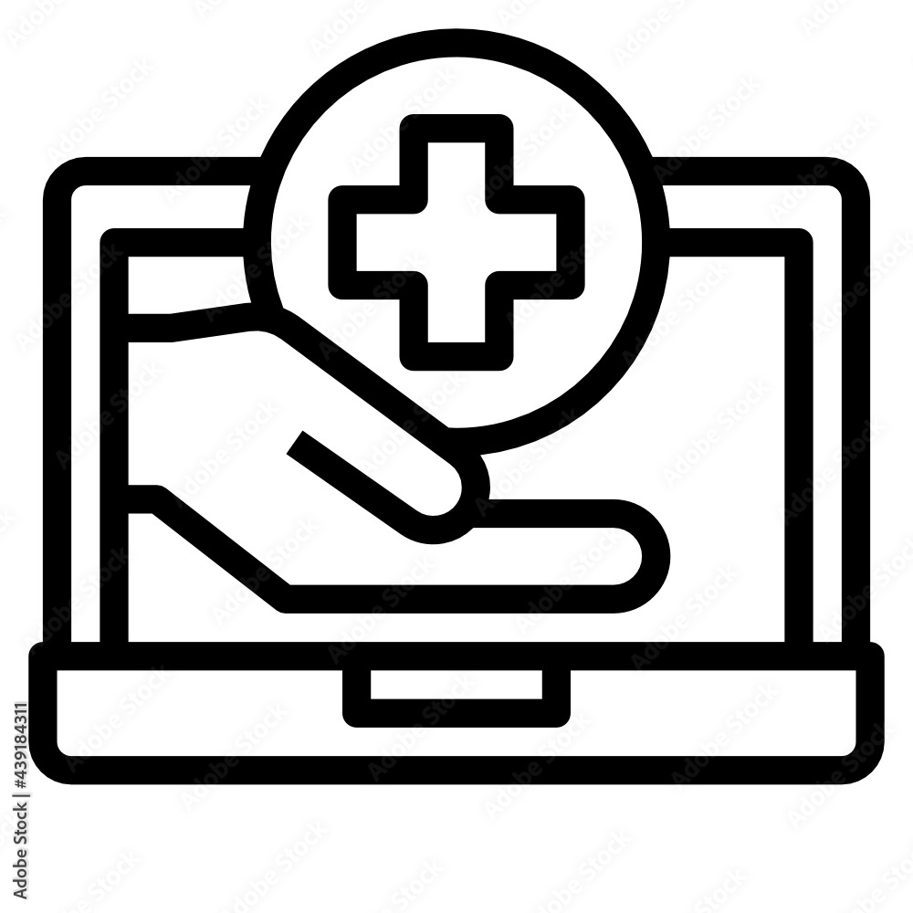 Obraz premium laptop line icon