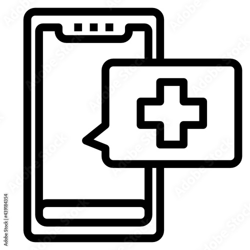 smartphone line icon