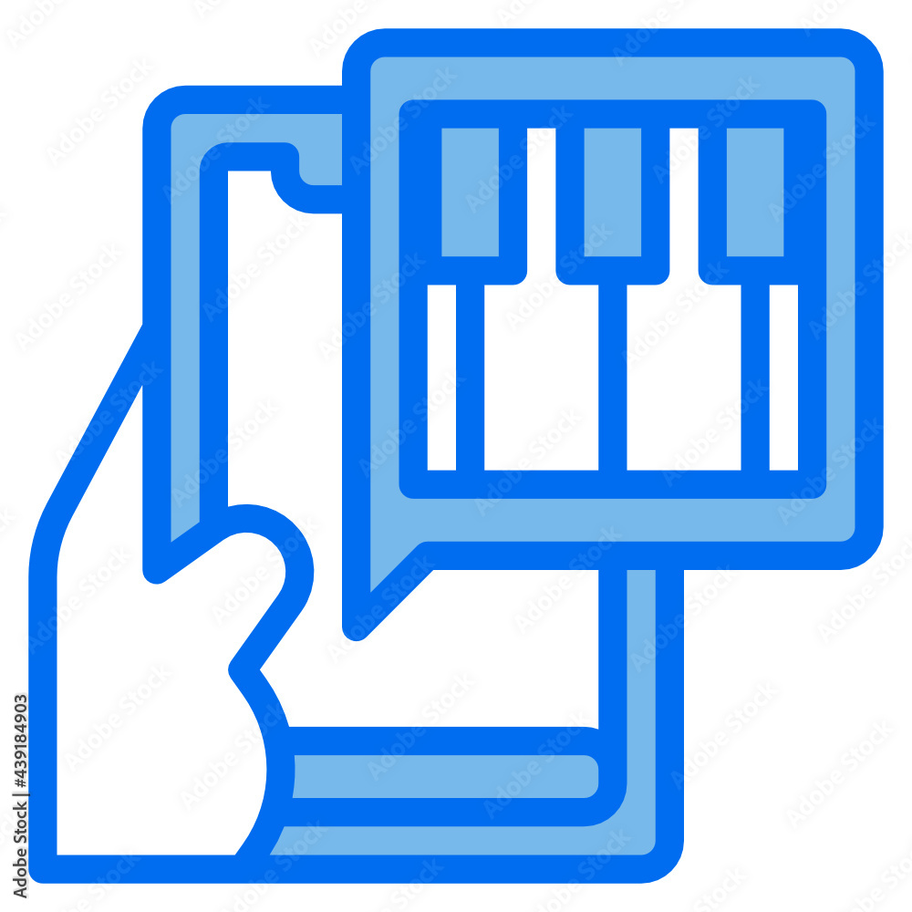 piano blue line icon piano blue line icon