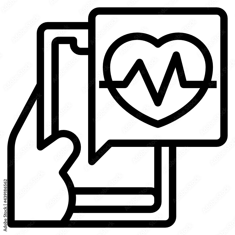 heart rate line icon heart rate line icon