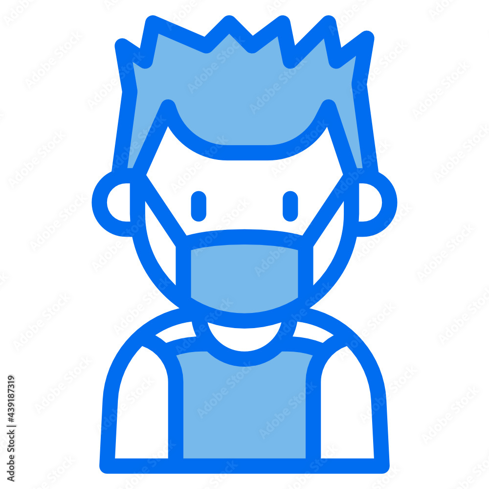 kid blue line icon kid blue line icon