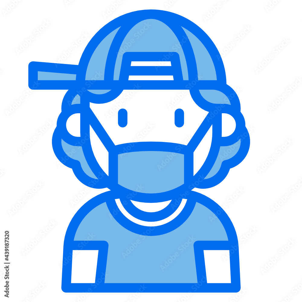kid blue line icon kid blue line icon
