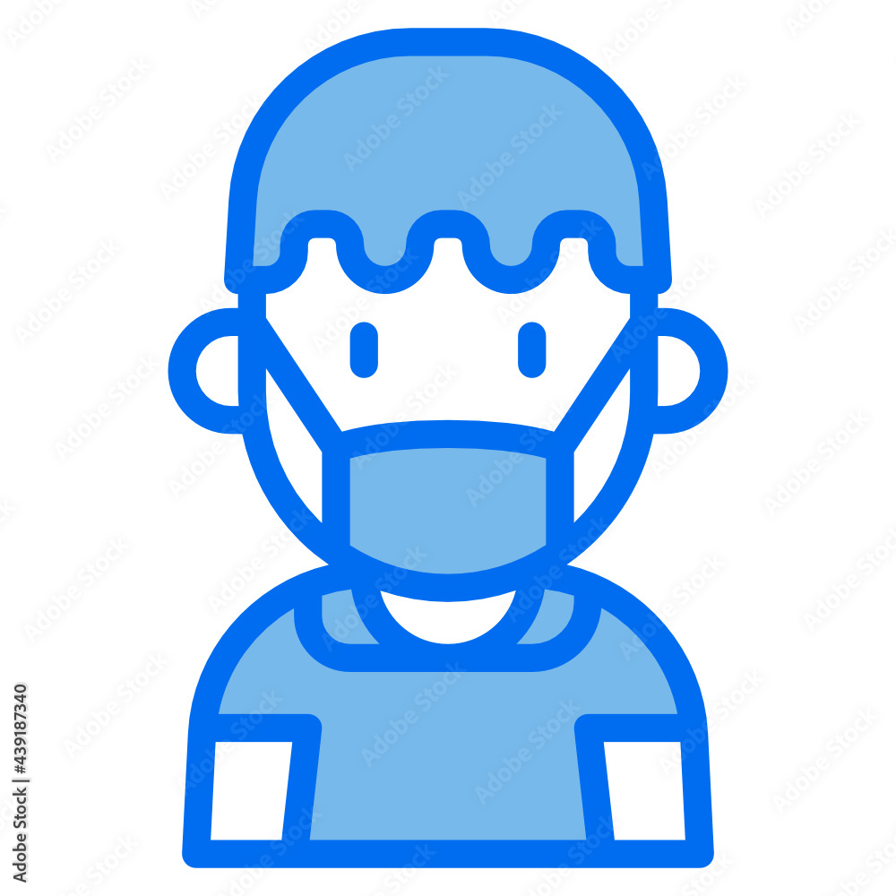 kid blue line icon kid blue line icon
