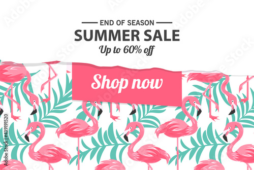 Summer sale banner template, Summer sale bright background for your advertisement