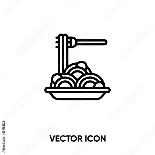 Spaghetti vector icon . Modern, simple flat vector illustration for website or mobile app.Pasta symbol, logo illustration. Pixel perfect vector graphics