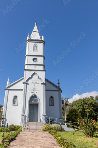 Lutheran church with tower walk path