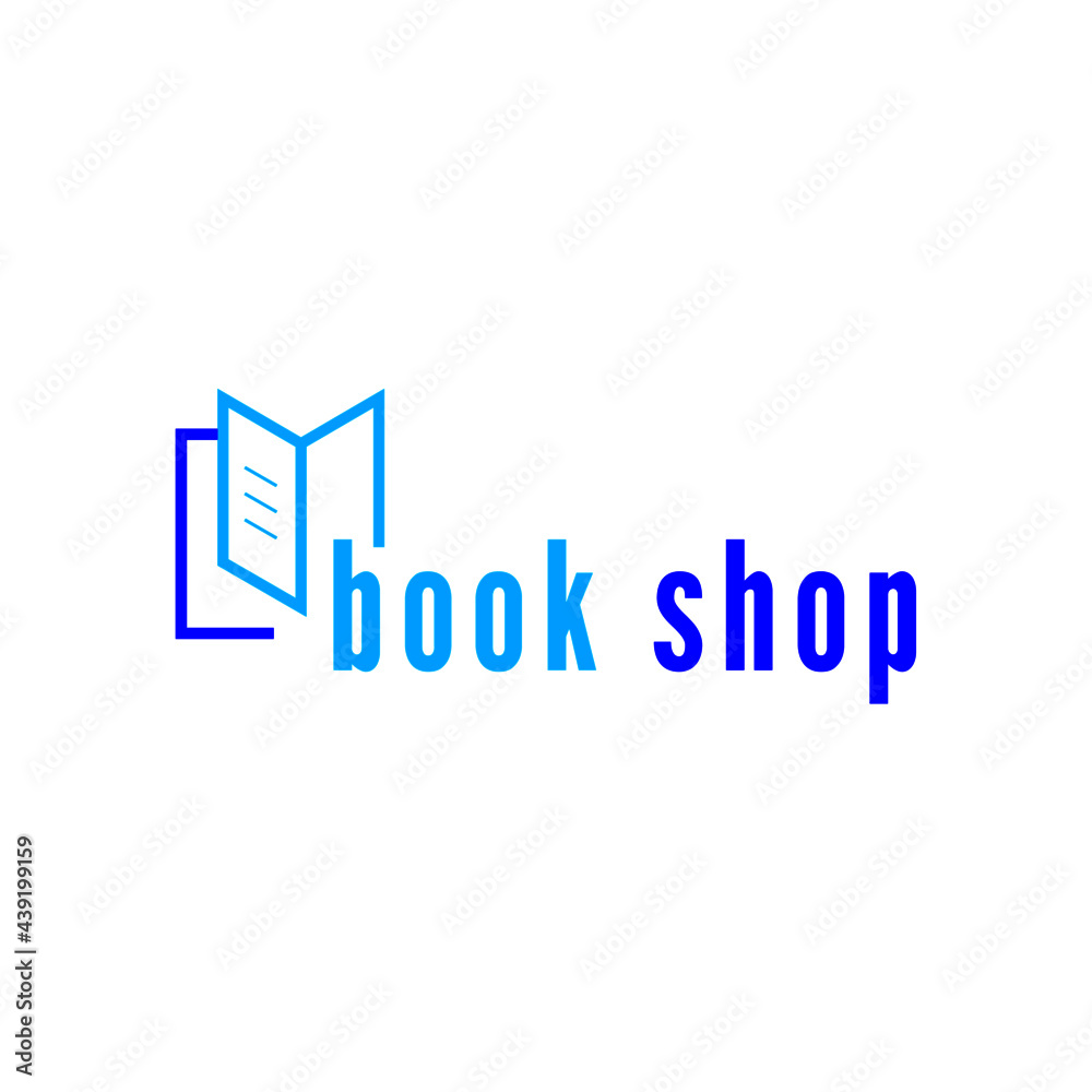 book logo with simple concept. suitable for company logos, communities, shops, etc.