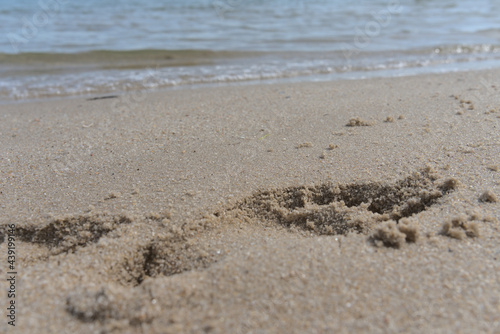 Nordsee Strand Fußabdruck