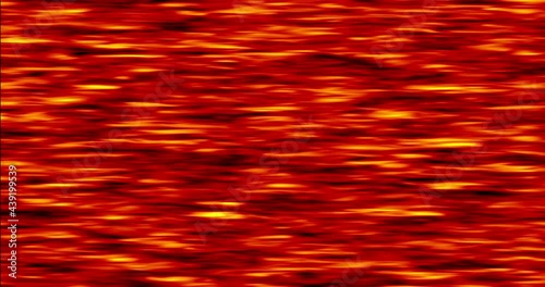 Animated digital horizontal colourful river waves flowing in both directions background red.