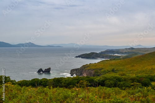 Landscape view of the Japanese sea. Russia, Primorsky Krai photo