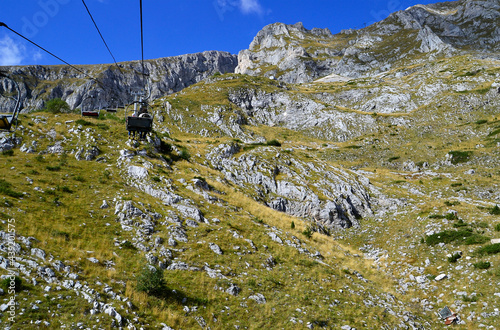 Ski lift to Savin Kuk in National Park Durmitor, Montenegro.