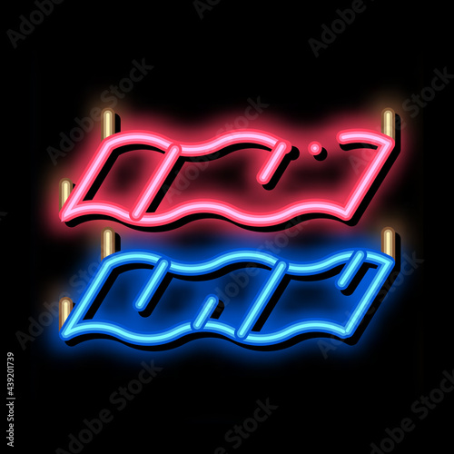 multilevel stretch ceiling neon light sign vector. Glowing bright icon multilevel stretch ceiling sign. transparent symbol illustration