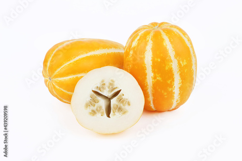 oriental melon isolated in white background