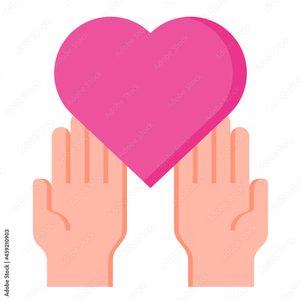 Fototapeta premium hand flat style icon