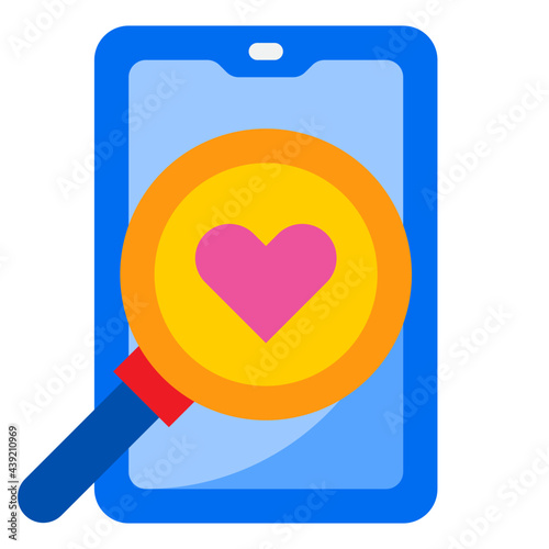 search flat style icon