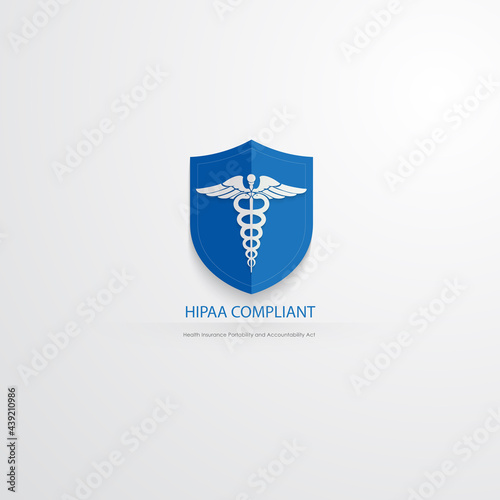 Vector illustration of Healthcare Information Portability and Accountability Act (HIPAA) compliant. Protected Healthcare Information (PHI)